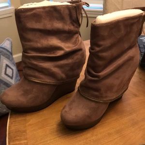 Wedge boots by Not Rated Company. Brand new.